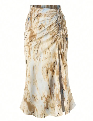 Fusta SHEIN CURVE, crem Crem