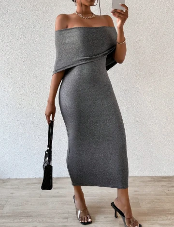 Rochie lunga SHEIN, gri Gri