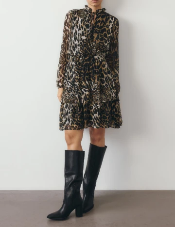 Rochie scurta Reserved, animal print Animal print