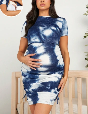 Rochie scurta SHEIN Maternity, albastru Albastru