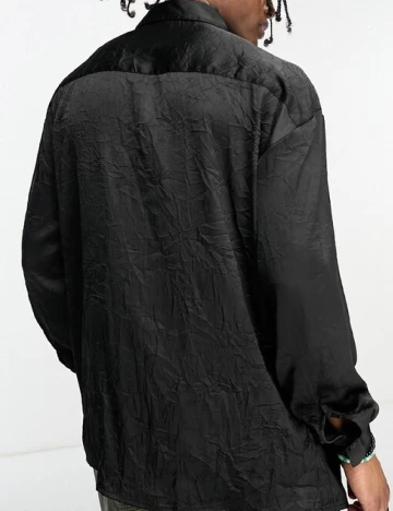 Camasa COLLUSION, negru Negru