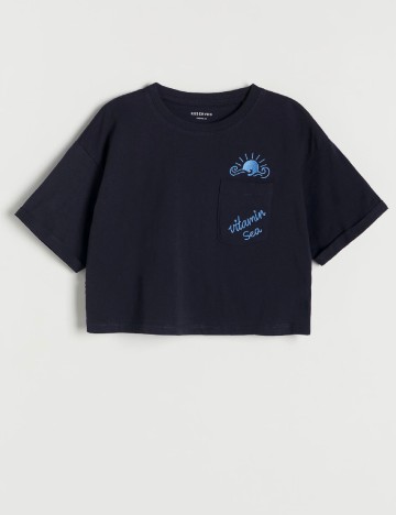 
						Tricou Reserved, bleumarin