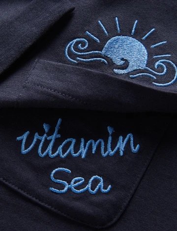 Tricou Reserved, bleumarin Albastru