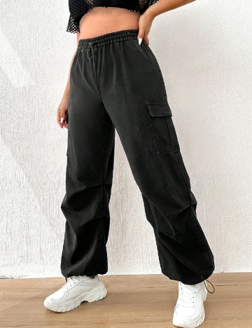 Pantaloni SHEIN CURVE, negru Negru