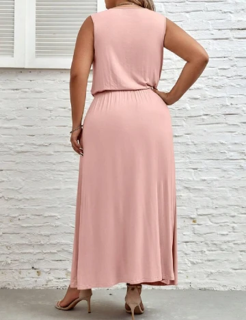 Rochie lunga Emery Rose Curve, roz Roz