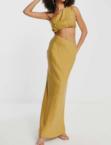 Rochie lunga ASOS, mustar Galben