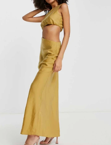Rochie lunga ASOS, mustar Galben