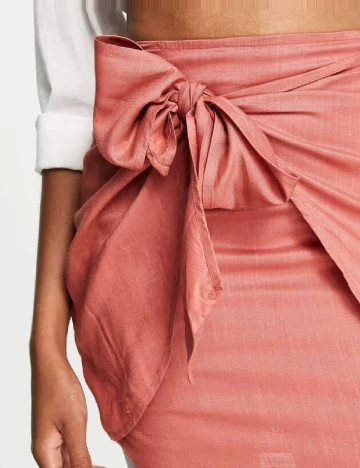 Fusta ASOS, roz pudra inchis Roz