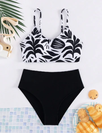 Costum de baie Shein Kids, negru Negru