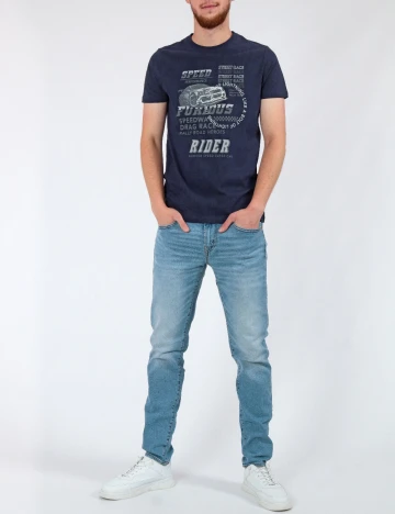 Tricou Milano Bulls, bleumarin Albastru