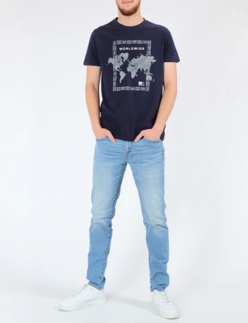 Tricou Milano Bulls, bleumarin Albastru