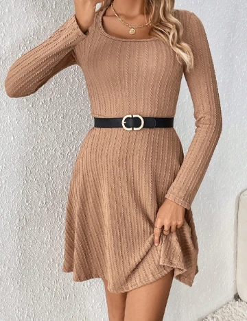 Rochie scurta SHEIN, maro Maro