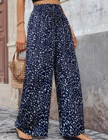 Pantaloni SHEIN, bleumarin Albastru