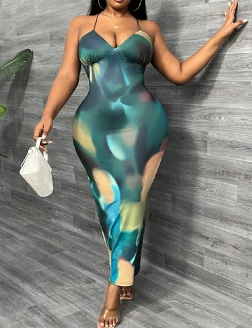 Rochie lunga SHEIN CURVE, mix culori Mix culori