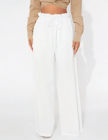 Pantaloni SHEIN, alb Alb