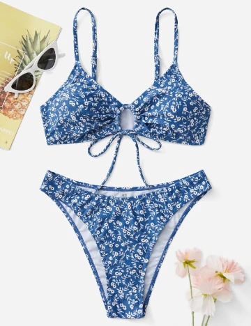 Costum de baie SHEIN, albastru Albastru