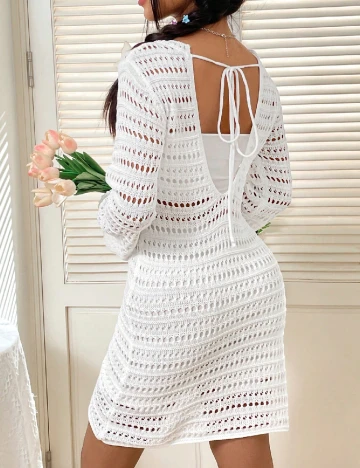 Rochie de plaja SHEIN, alb Alb