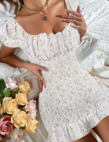 Rochie scurta SHEIN, floral print Floral print