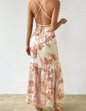 Rochie lunga SHEIN, crem Crem