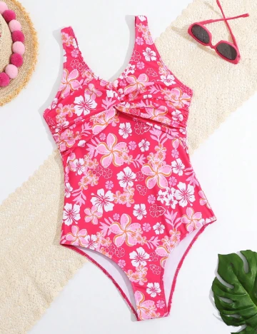 Costum de baie Shein Kids, roz Roz