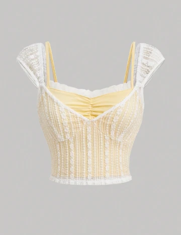 Top SHEIN, galben Galben