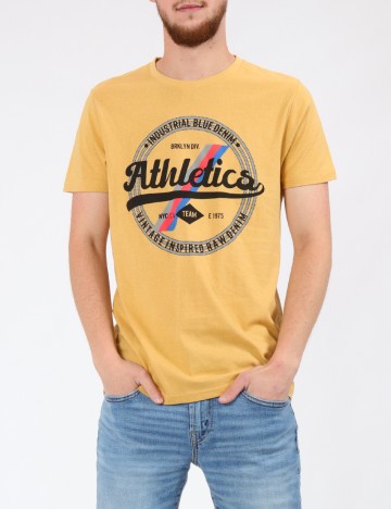 
						Tricou Milano Bulls, mustar