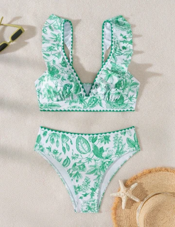 Costum de baie SHEIN, verde Verde