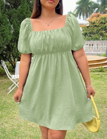 Rochie scurta SHEIN CURVE, verde Verde