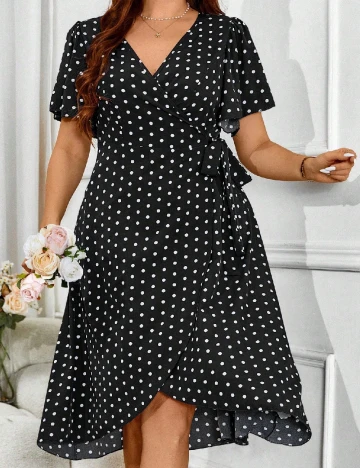 Rochie medie SHEIN CURVE, negru Negru