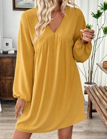 Rochie scurta SHEIN, mustar Galben