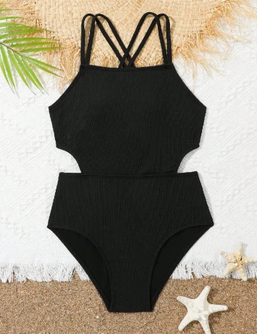 Costum de baie Shein Kids, negru