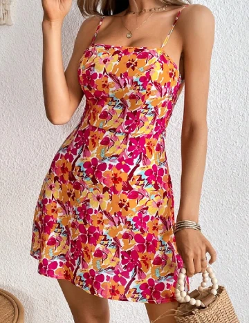 Rochie scurta SHEIN, floral Floral print