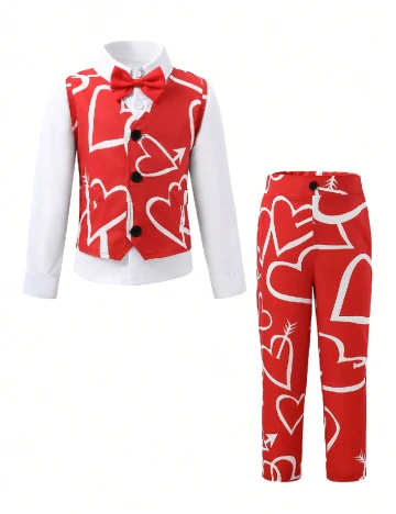 Compleu Shein Kids, rosu