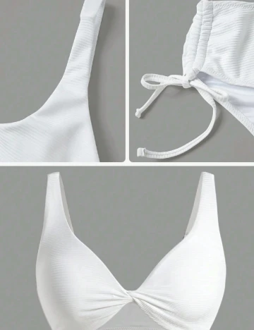 Costum de baie SHEIN, alb