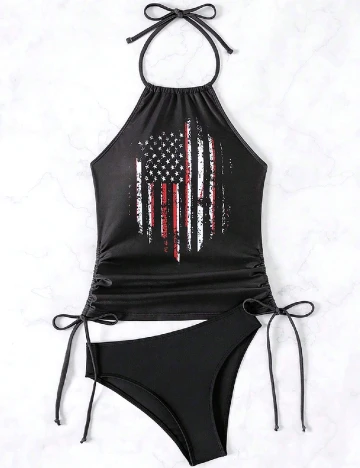 Costum de baie SHEIN, negru Negru