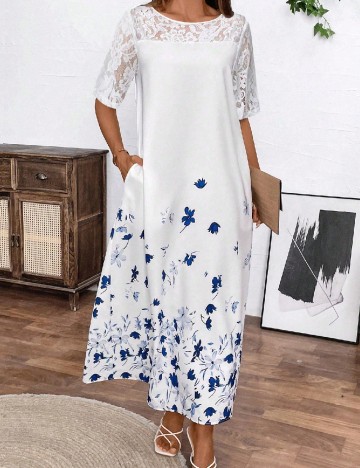 
						Rochie lunga SHEIN, alb