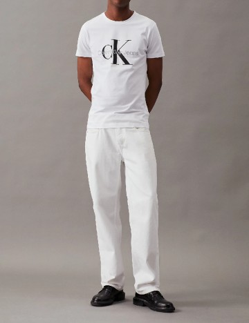 Tricou Calvin Klein Jeans, alb