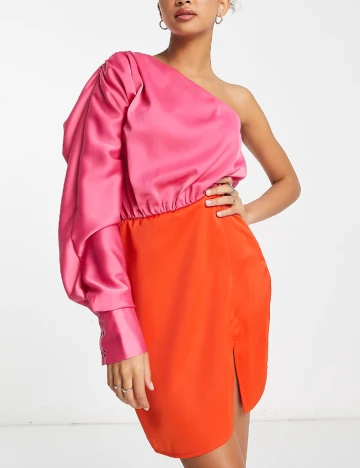 Rochie scurta IN THE STYLE, roz/portocaliu Roz