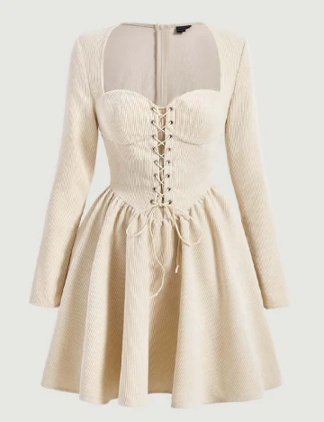 Rochie scurta SHEIN, crem Crem