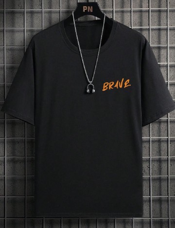 
						Tricou SHEIN Plus Size Men, negru