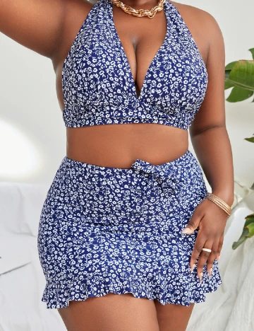 Costum de baie SHEIN CURVE, albastru