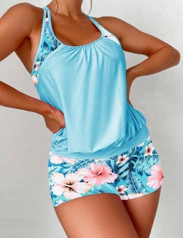 
						Costum de baie SHEIN, bleu