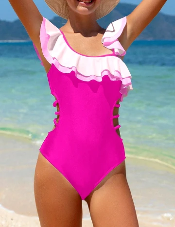 Costum de baie Shein Kids, roz Roz