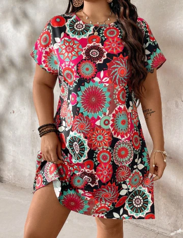 Rochie scurta SHEIN CURVE, rosu Rosu