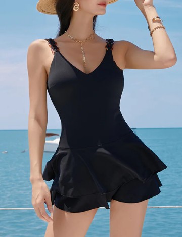 
						Costum de baie Dazy, negru