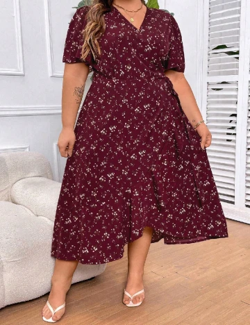 Rochie medie SHEIN CURVE, visiniu Rosu