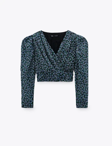 Top Zara, model floral, XS Floral print