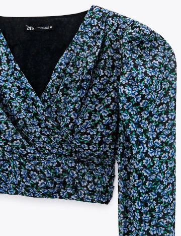 Top Zara, model floral, XS Floral print