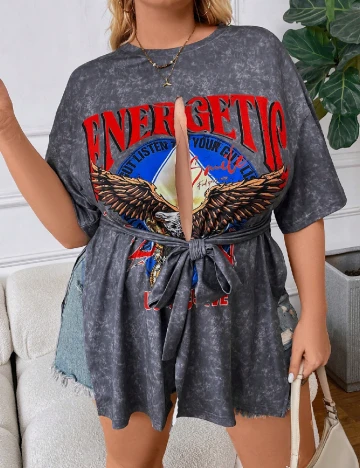 Tricou SHEIN CURVE, gri Gri