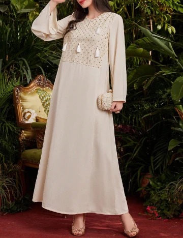 Rochie lunga SHEIN, crem Crem